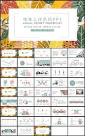唯美工作总结新年计划PPT模板