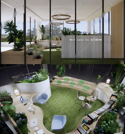 现代公司休息区SU模型