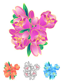 郁金香AI矢量插画