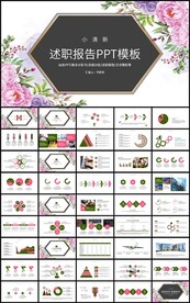 小清新通用述职报告PPT模板