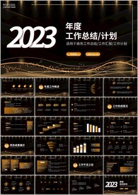 黑金风工作总结新年计划ppt