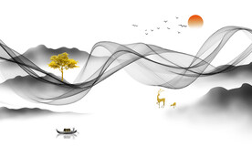 高清分层透明底推拉门打印图