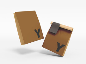 多视角咖啡袋便签纸包装样机