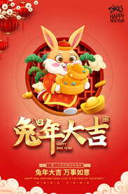 2023兔年海报