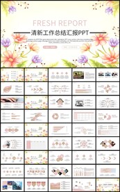 通用清新工作总结汇报PPT模板