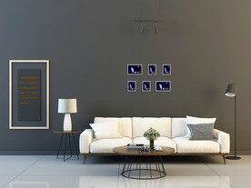 沙发 茶几 落地灯