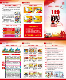 消防宣传日三折页