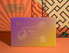百香果包装礼盒 平面图