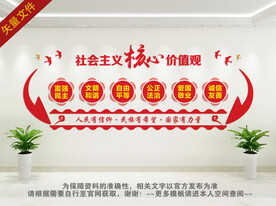 校园价值观背景墙