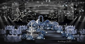 梦幻蓝色水晶婚礼效果图