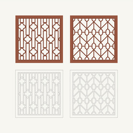 正方形窗花格 花窗图片