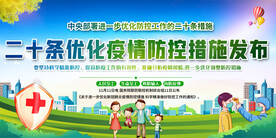 优化疫情防控二十条措施展板
