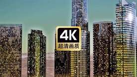 金色的城市商务建筑群