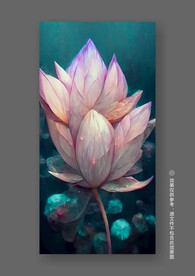 唯美梦幻新中式立体荷花装饰画