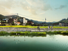 滨水观景平台效果图