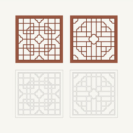 正方形窗花格 花窗