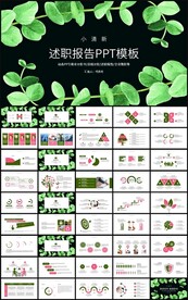 小清新通用述职报告PPT模板