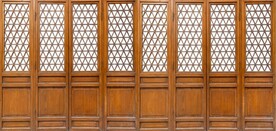 中式古典门窗电视背景墙