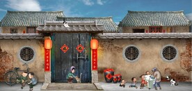 复古怀旧80后90后童年背景墙