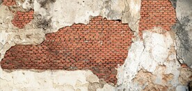 复古斑驳红砖水泥墙背景墙壁画