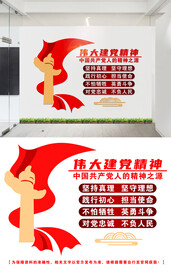 伟大建党精神文化墙