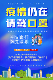 请戴口罩宣传海报