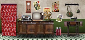 复古怀旧80后90后童年背景墙