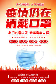 戴口罩宣传海报
