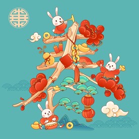 兔子 2023春节 兔年