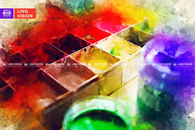 油画室彩色颜料