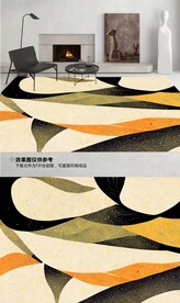 北欧现代简约几何线条轻奢地毯