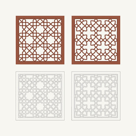 正方形窗花格 花窗 中式图案
