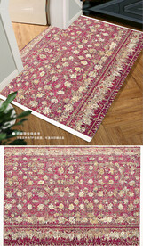 欧式复古轻奢花纹地垫地毯