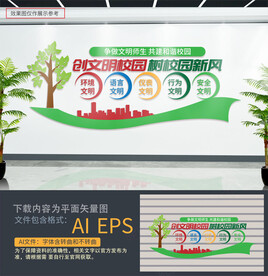 文明校园文化墙