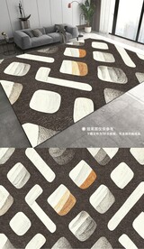 现代简约抽象几何地毯地垫