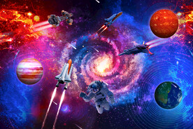 宇宙星空飞船宇航员