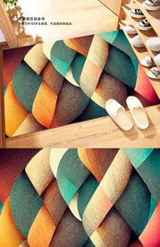 现代轻奢宅寂风简约几何地毯地垫