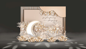 香槟色婚礼迎宾区