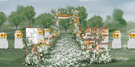 户外婚礼仪式区