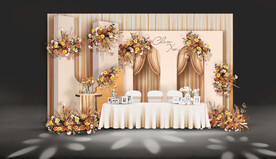 香槟色婚礼签到区