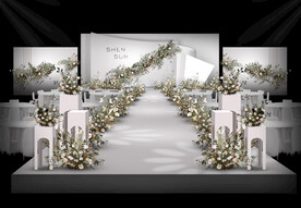 白色系婚礼仪式区