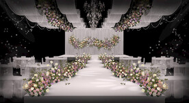 粉紫色婚礼仪式区