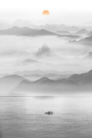 新中式酒店背景墙画