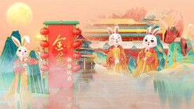 2023兔年春节片头ae模板