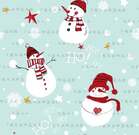 圣诞雪人图案