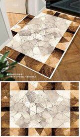 复古美式轻奢抽象花纹地垫地毯