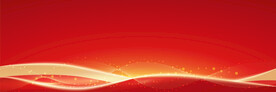 宽幅金色大气发光动感曲线红背景