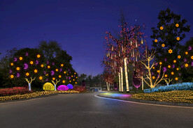 春节街道亮化 PSD分层效果 