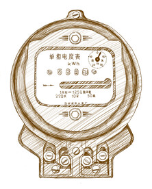 素描电表
