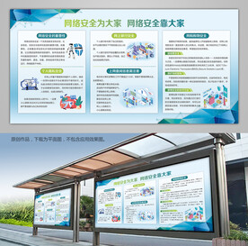 网络安全知识科普灯箱宣传栏